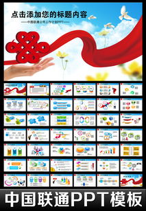 中国联通4G网络服务业绩报告PPT模板